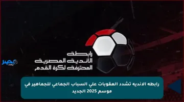 رابطة الأندية تشدد العقوبات على السباب الجماعي للجماهير في موسم 2025 الجديد